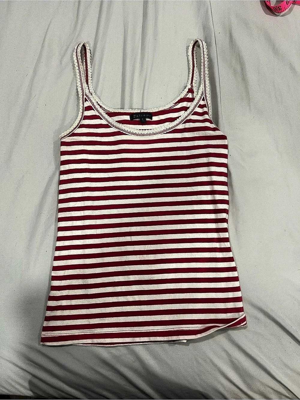 Striped Tank Top in Red & White